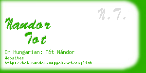 nandor tot business card